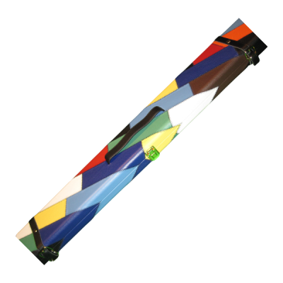 Snooker Lederkoffer 3/4 patch Längsstreifen bunt